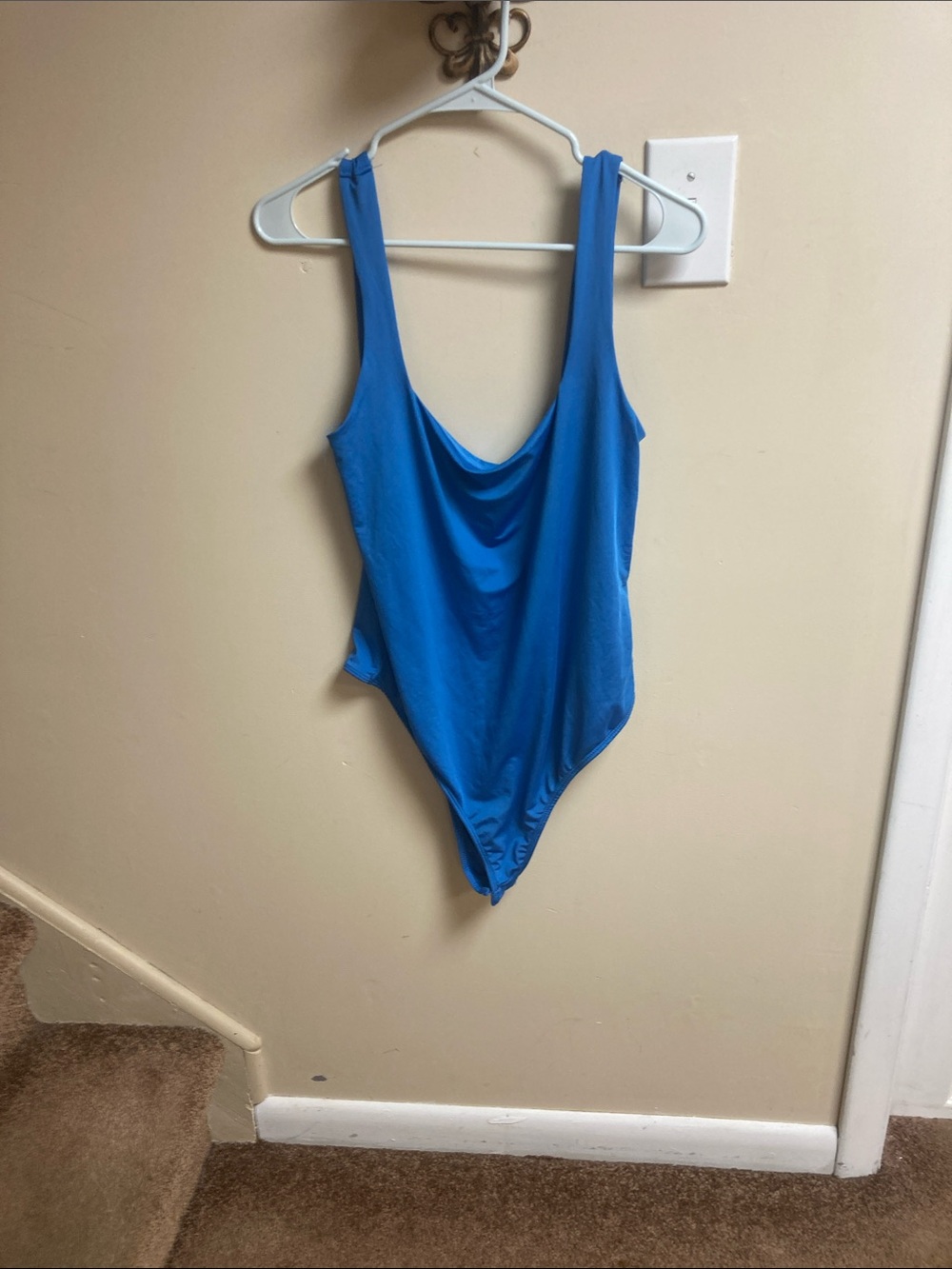 Aeropostale Bright Blue Scoop-Back One-Piece Bodysuit